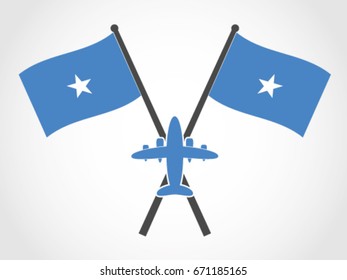 Somalia Emblem Airplane Tourist