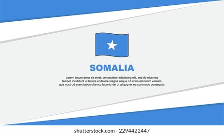 Plantilla de diseño de fondo de resumen de la bandera de Somalia. Ilustración del vector de caricaturas del Día de la Independencia de Somalia. Diseño de Somalia