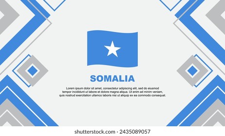 Plantilla de diseño de fondo abstracto de la bandera de Somalia. Somalia Día de la Independencia Banner Fondo de pantalla ilustración vectorial. Antecedentes en Somalia