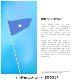 Somalia flag Brochure - Vector Flyer Cover Page Design