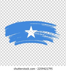 Somalia flag with brush paint textured isolated on png or transparent background, Symbol of Azerbaijan, template for banner, promote, design.