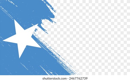 Somalia flag brush paint textured isolated  on png or transparent background. vector illustration