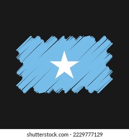 Somalia-Flagge - Vektorgrafik mit Pinselspitze
