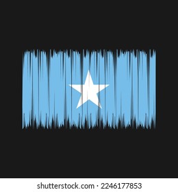 Ilustración del vector del pincel de bandera de Somalia