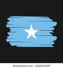 Ilustración del vector del pincel de bandera de Somalia