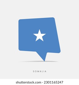 Icono de chat de la burbuja de bandera de Somalia