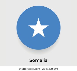 Somalia-Flaggenblase kreisrund um die Form Symbol Vektorgrafik