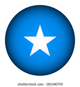 Somalia flag button on a white background. Vector illustration.