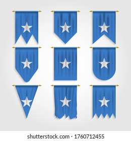 Bandera de Somalia de diferentes formas, bandera de Somalia de diversas formas