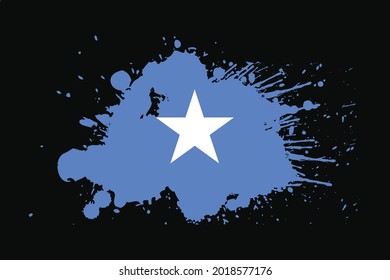 Somalia Flag With Grunge Effect Design. It will be used t-shirt graphics, print, poster and Background.