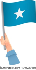 Somalia flag in hand icon