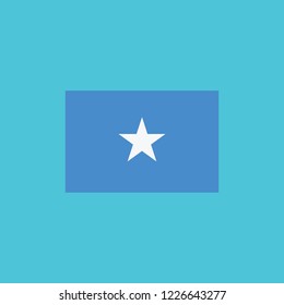 Somalia flag icon in flat design. Independence day or National day holiday concept.