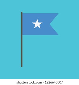 Somalia flag icon in flat design. Independence day or National day holiday concept.