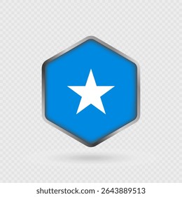 Ícone da bandeira da Somália em forma de hexágono.