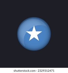 Icono de la bandera de Somalia,Icono de la bandera redonda de Somalia aislado,botón de la bandera de Somalia.