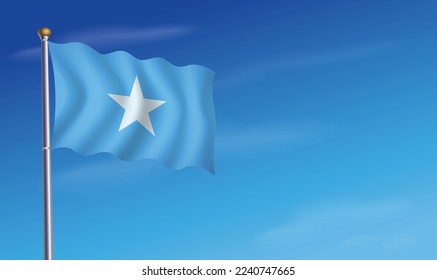 Bandera de Somalia para la ilustración vectorial del Día de la Independencia