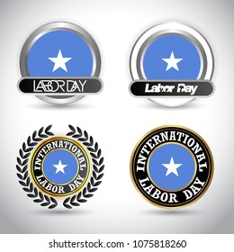 Somalia Flag with labour day design vector 