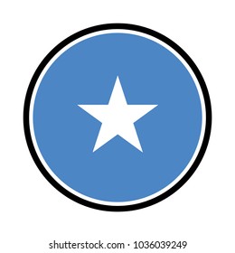 Somalia flag, official colors and proportion correctly. National Somalian flag. Vector illustration