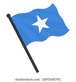 Bandera de Somalia, colores oficiales y proporción correcta. Bandera nacional de Somalia