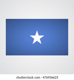 Somalia flag on a gray background. Vector illustration