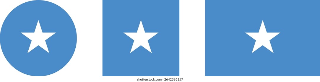 
Somalia flag PNG vector. Somalia square and round icon isolated on transparent PNG background. Somalia flag icon.

