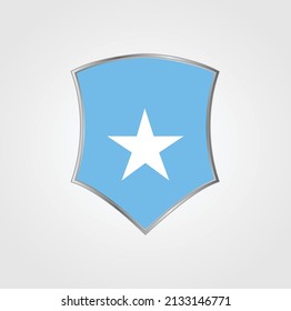 Bandera de Somalia con marco blindado. Bandera nacional