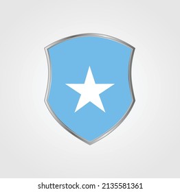 Somalia Flag with Shield Frame. National Flag
