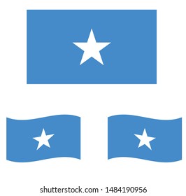 Somalia  flag. Simple vector. National flag of Macedonia 
