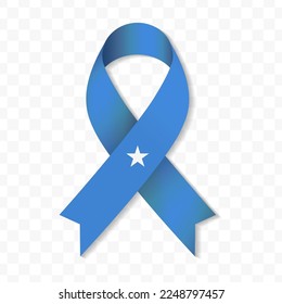Somalia flag stripe ribbon vector illustration on a transparent background vector image (PNG).