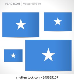 Somalia flag template | vector symbol design | color white and blue | icon set