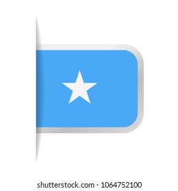 Somalia Flag Vector Bookmark Icon - Illustration