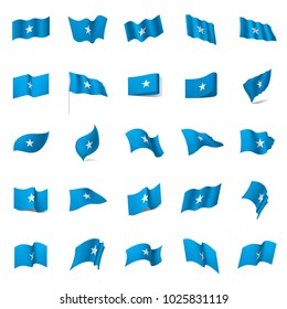 Somalia flag, vector illustration on a white background
