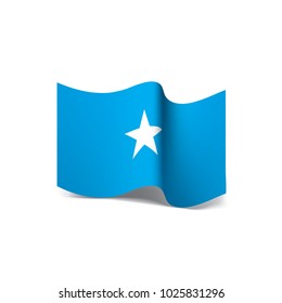 Somalia flag, vector illustration on a white background