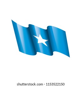 Somalia flag, vector illustration on a white background