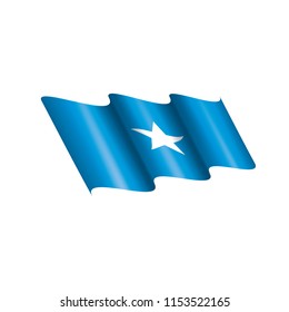 Somalia flag, vector illustration on a white background