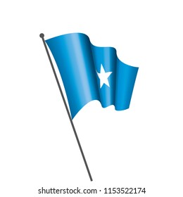 Somalia flag, vector illustration on a white background