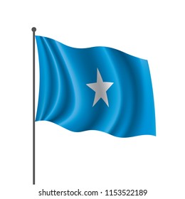 Somalia flag, vector illustration on a white background