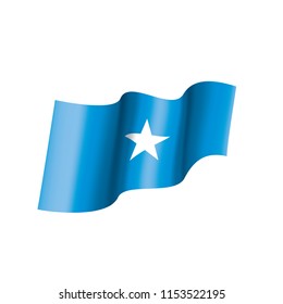 Somalia flag, vector illustration on a white background