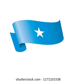 Somalia flag, vector illustration on a white background