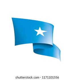 Somalia flag, vector illustration on a white background