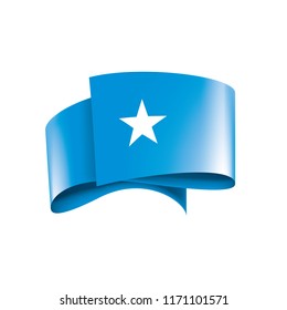 Somalia flag, vector illustration on a white background