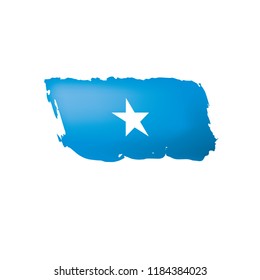 Somalia flag, vector illustration on a white background.