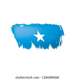 Somalia flag, vector illustration on a white background.