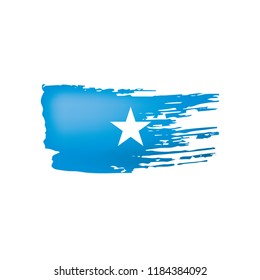 Somalia flag, vector illustration on a white background.