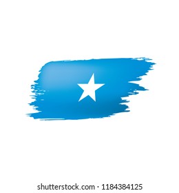 Somalia flag, vector illustration on a white background.