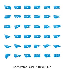 Somalia flag, vector illustration on a white background.