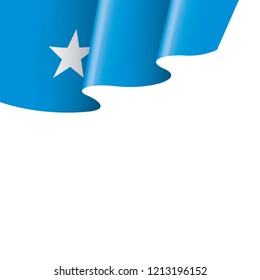 Somalia flag, vector illustration on a white background