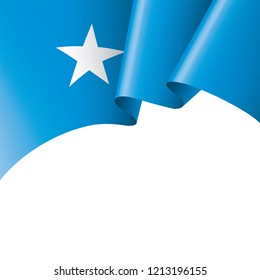 Somalia flag, vector illustration on a white background