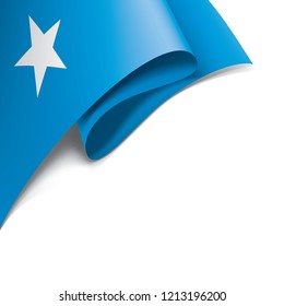 Somalia flag, vector illustration on a white background