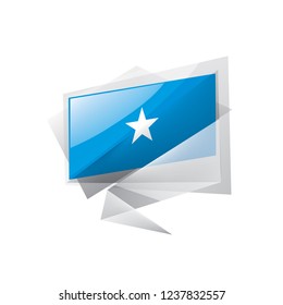 Somalia flag, vector illustration on a white background